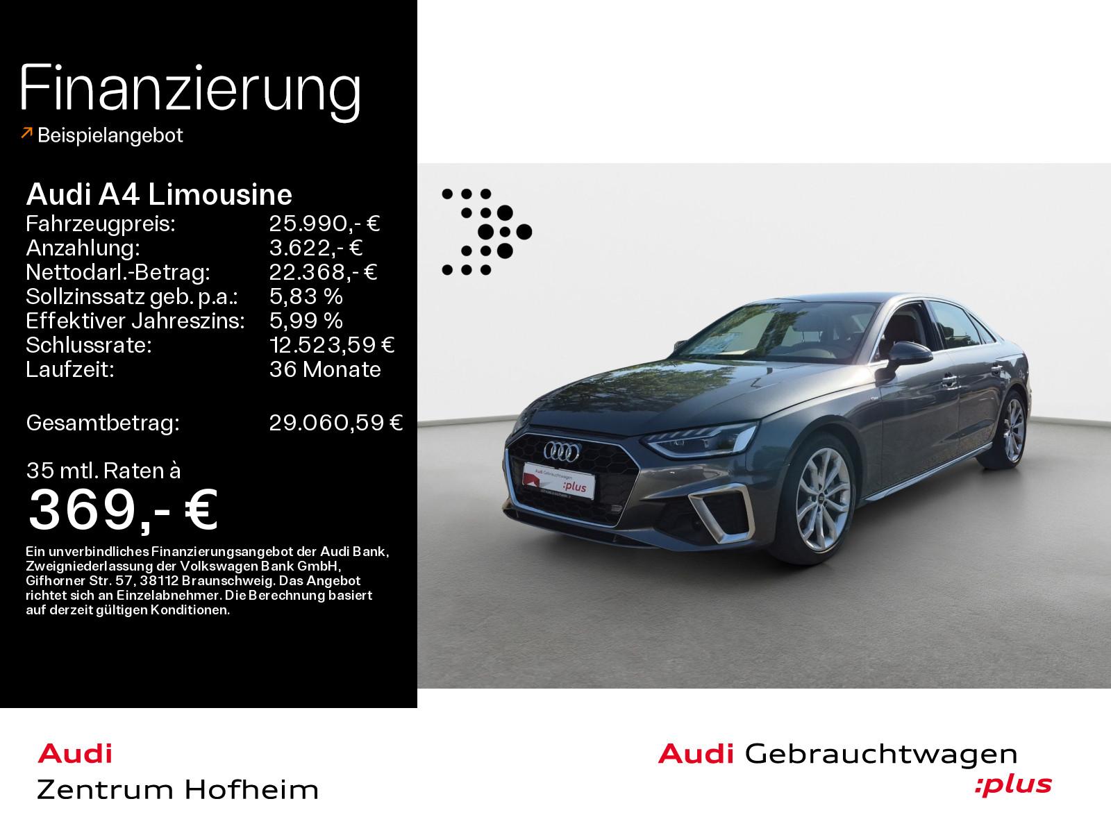 Audi A4 Limousine 40 TFSI S line S tro*LED*Navi+*Teil