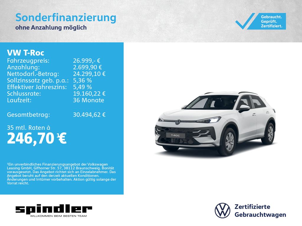 T-Roc Trend 1.5 eTSI DSG / CarPlay, AHK, LED