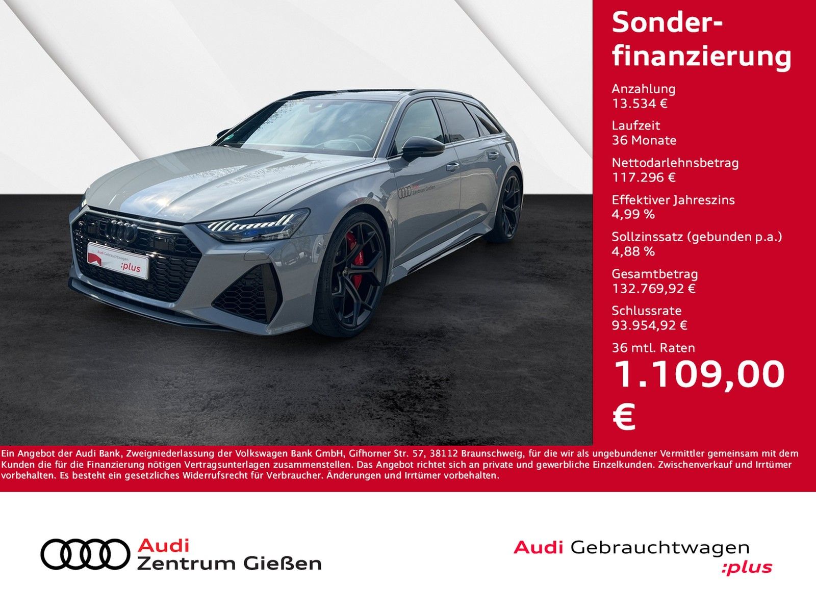 Audi RS 6 Avant 4.0 TFSI quattro performance AHK PANO