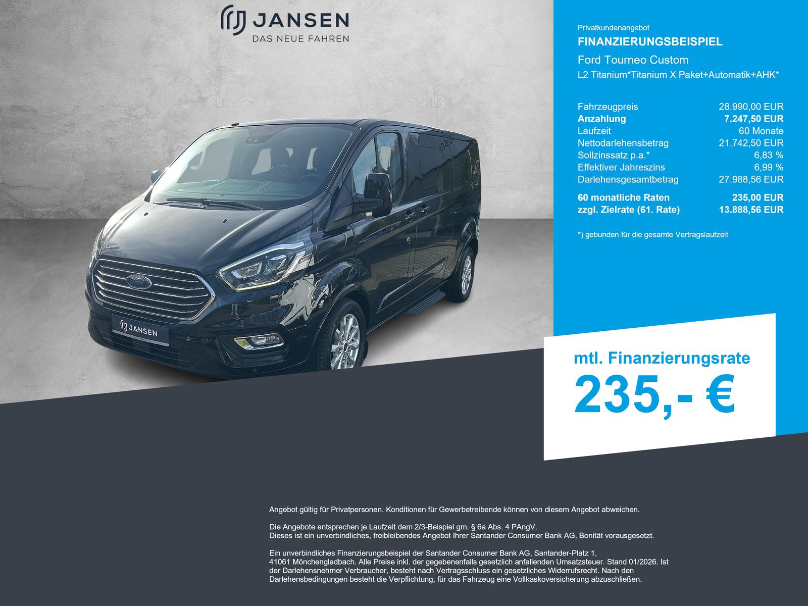 Ford Tourneo Custom L2 Titanium*Titanium X Paket+Auto