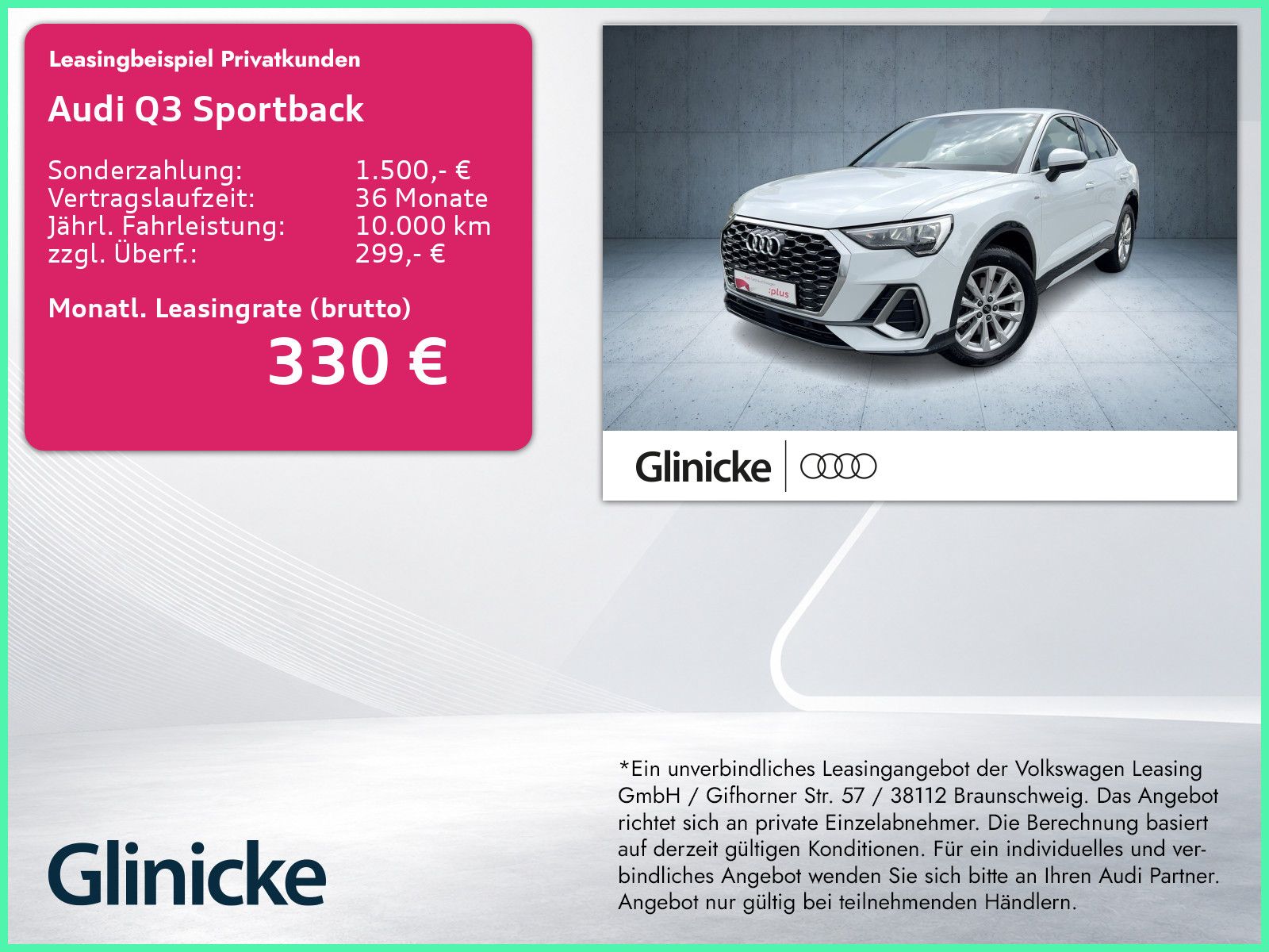 Audi Q3 Sportback S line 40 TFSI qu Nav/Kam/ACC/Memo/