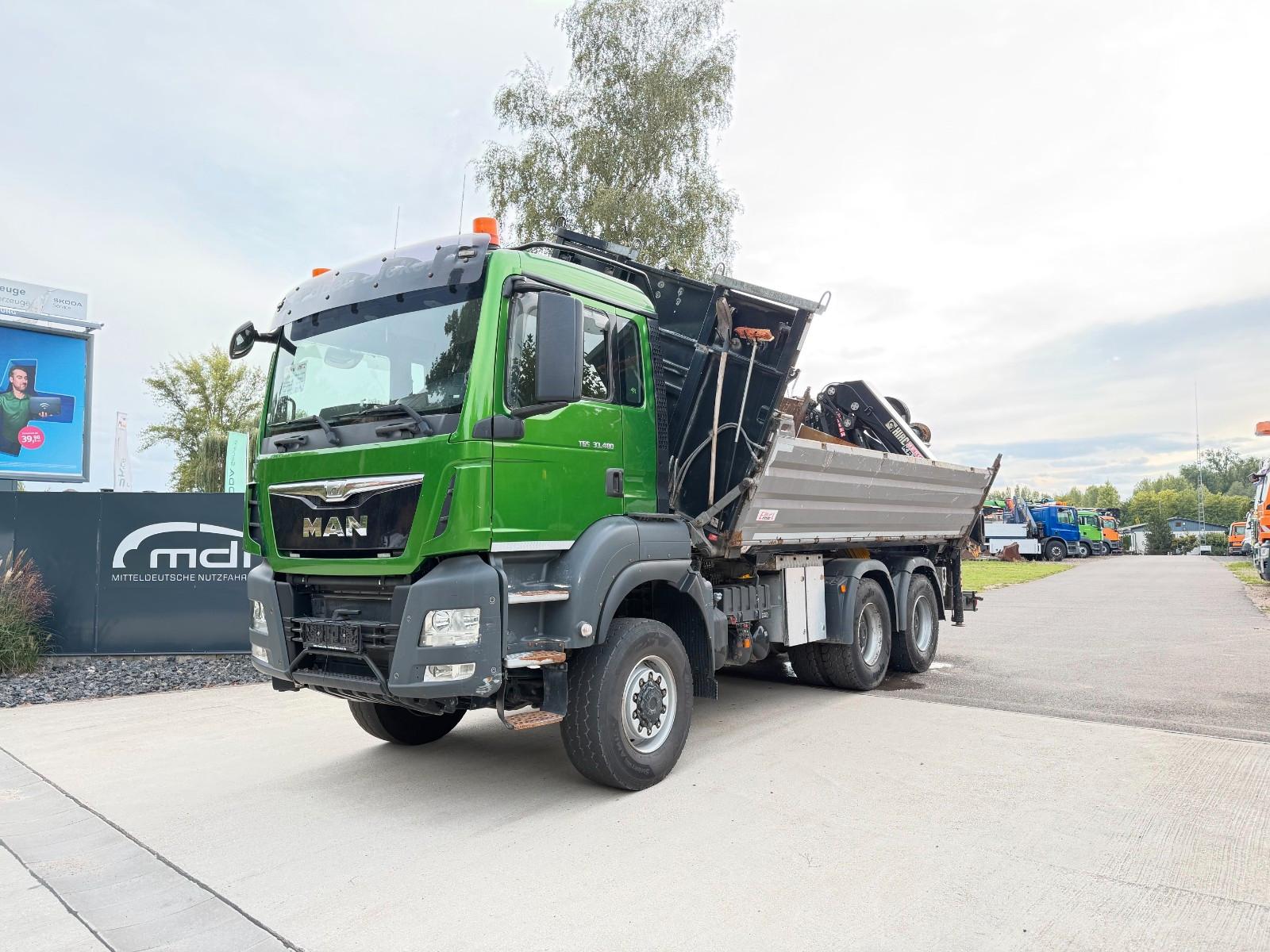 MAN TGS 33.480 6x6 KRAN abstattelb. 19m Kipper Bordm