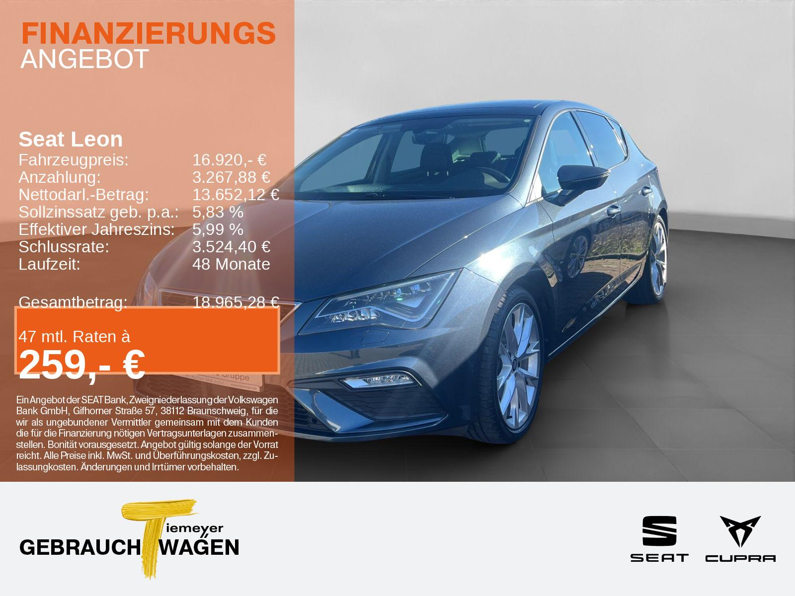 Seat Leon 2.0 TSI DSG FR AHK LEDER PANO LM18