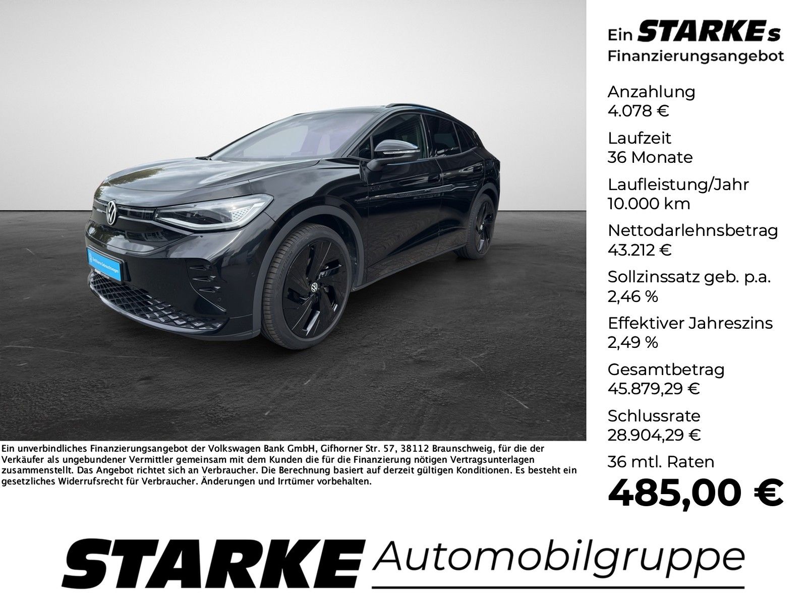Volkswagen ID.4 GTX 4M 250 kW mit Infotainment-Paket Head