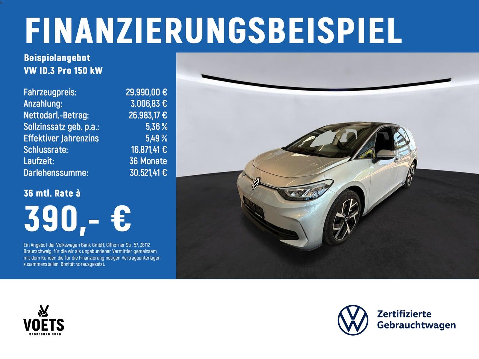 VW ID.3 Pro 150 kW Move LED+NAVI+ACC+PDC+KAM+SHZ