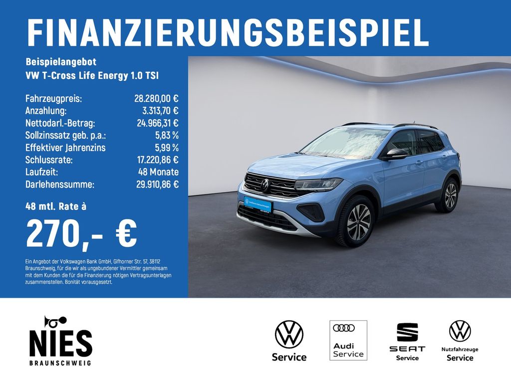 T-Cross Life Energy 1.0 TSI LED+RearView+ACC