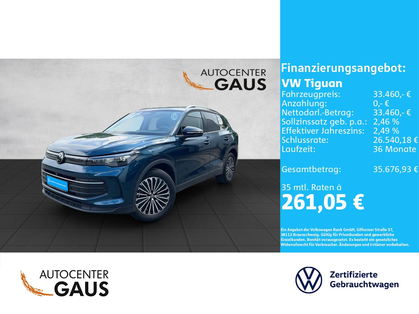 Tiguan Goal 2.0 TDI DSG AHK*LED+*ACC*Navi
