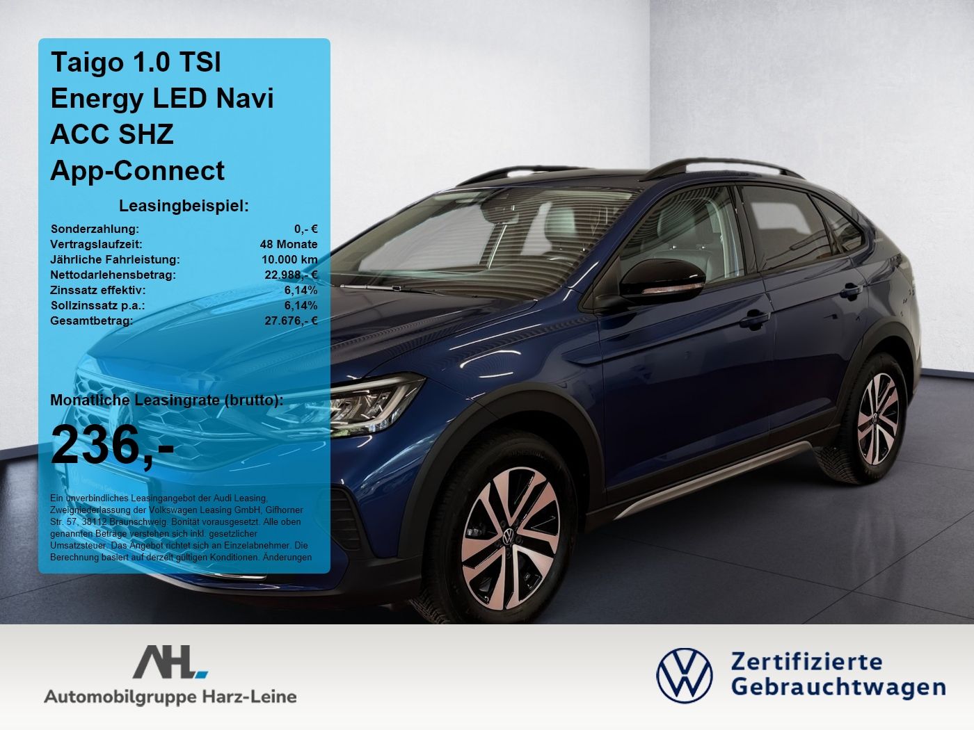 Volkswagen Taigo 1.0 TSI Energy LED Navi ACC SHZ App-Connec