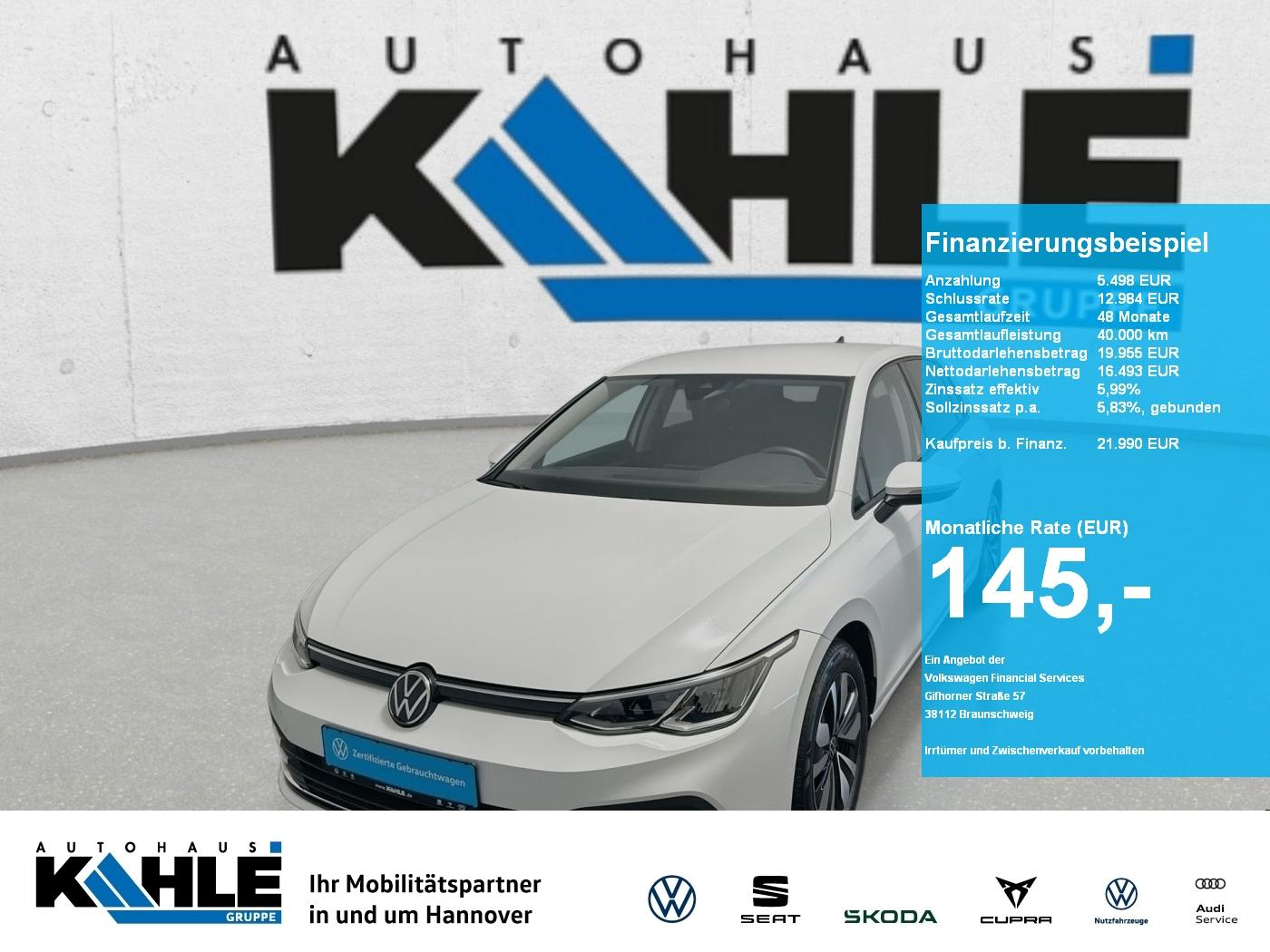 Volkswagen Golf 1.0 TSI Move CarPlay LED Sitzh Klimaaut.