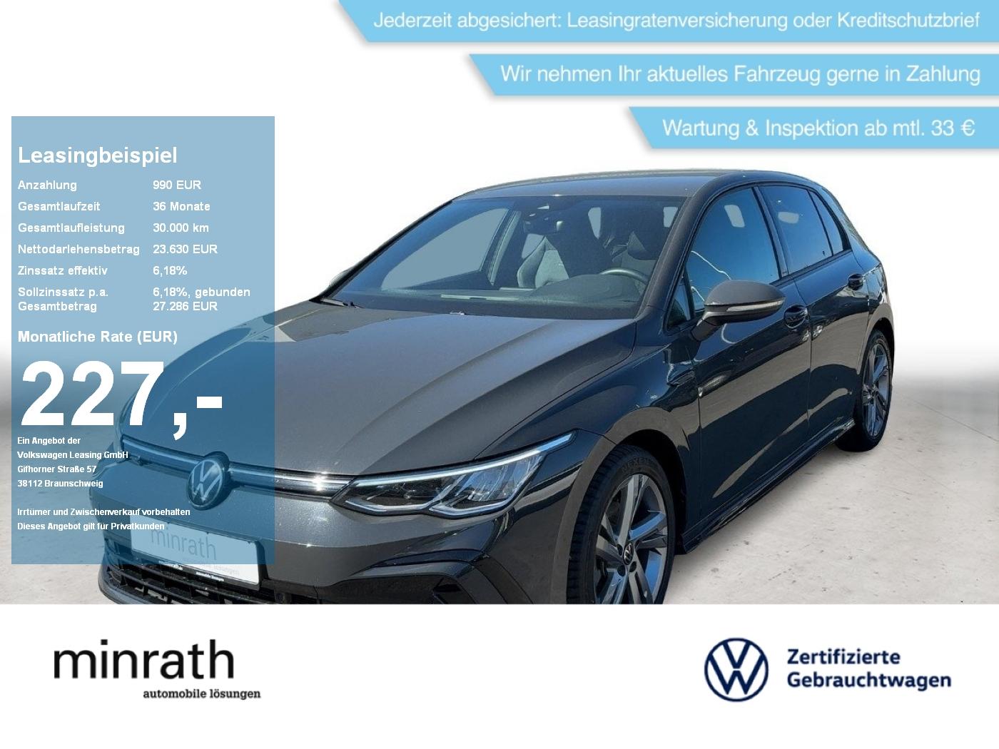 Volkswagen Golf VIII R-Line 1.5 eTSI DSG ACC+LED+NAV+RFK+SH
