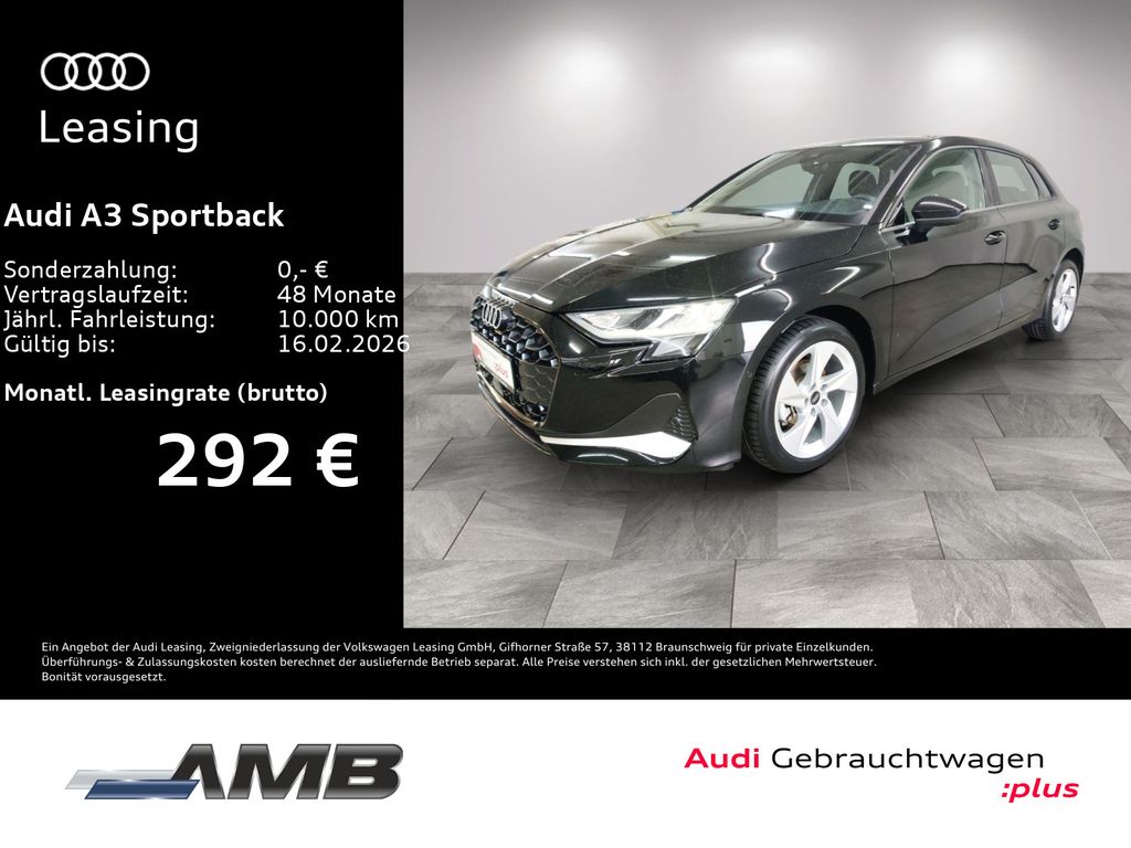 A3 Sportback Advanced 30 TDI AHK/vC+/Nav+/12.29G