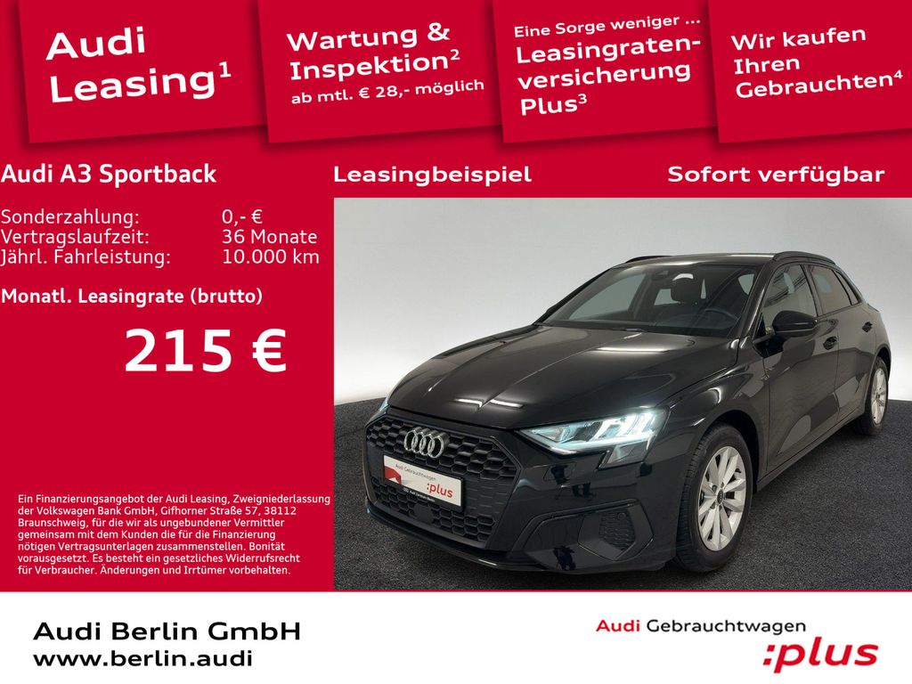 Audi A3 Sportback 30 TDI 6-G. LED NAVI PDC STDHZG