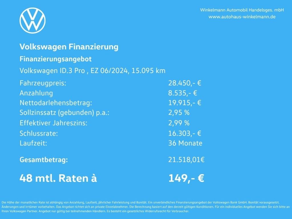 Volkswagen ID.3 Pro Move ACC CARPLAY LED KAMERA NAVI foto 2