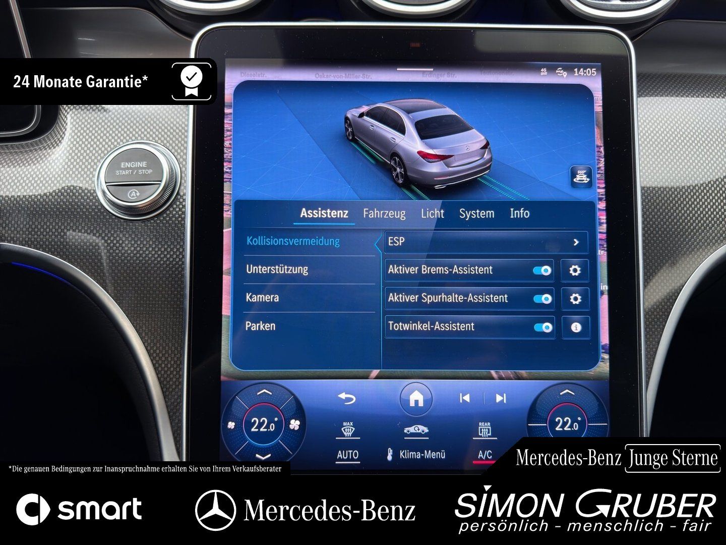 Fahrzeugabbildung Mercedes-Benz C 200 4MATIC AMG 19Zoll Pano Ambi Distr. 360 AHK