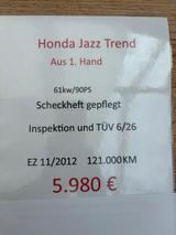 Honda Jazz Trend aus 1. Hand - Honda Jazz aus 2012 mit Benzin-Antrieb: Kleinwagen
