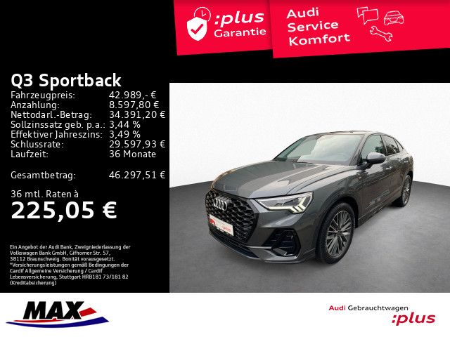 Q3 Sportback 35 TFSI S LINE LED+AHK+PANO+MMI NAV