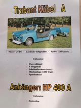 Trabant Kübel Bauj. 1988 mit Anhänger Brei... - Trabant: 1.1