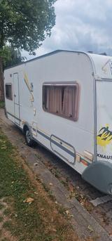 Knaus Südwind  WKN550  mit Mover  und Kampa Vorzelt - Knaus Wohnwagen Vorzelt