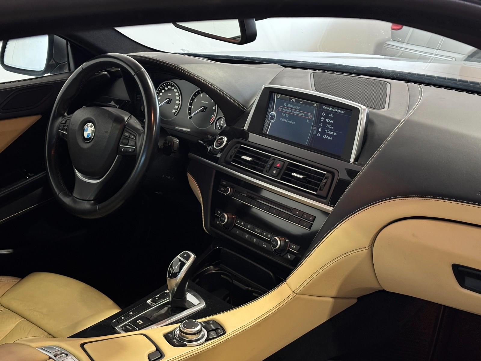 BMW 650i F13 xDrive Coupé V8 408 ch • BMW Individual • Cuir beige • Head-up • Toit pano • 19"