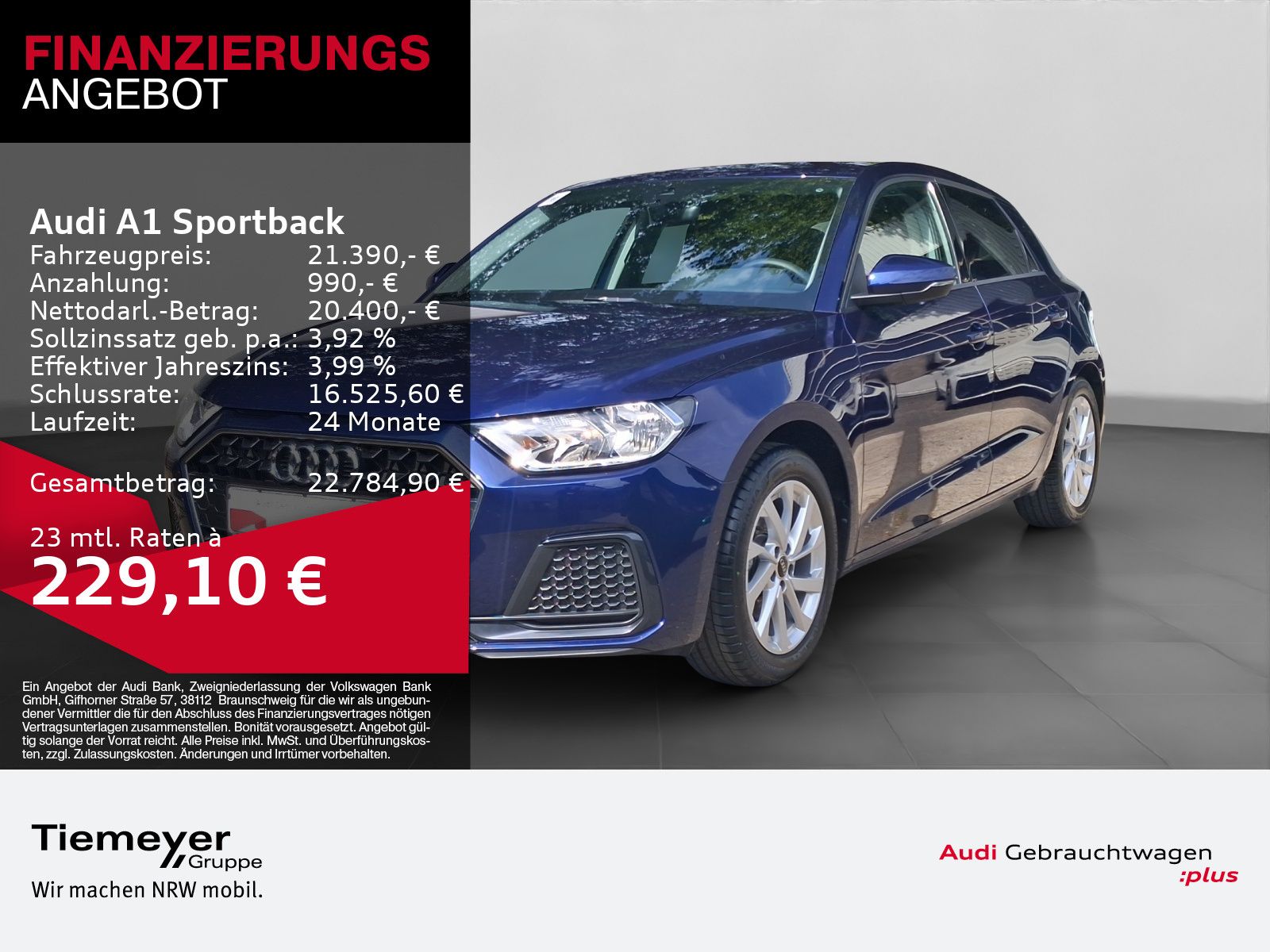AUDI A1 Sportback 30 TFSI ADVANCED LM16 SITZHZG PDC