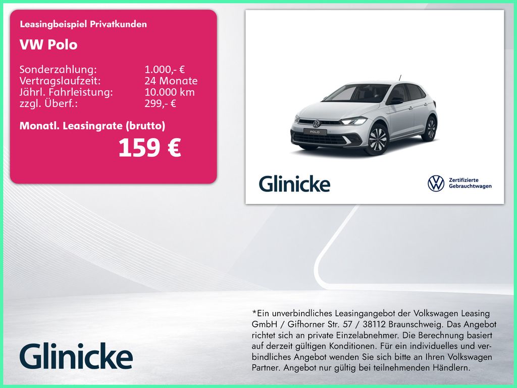 Volkswagen Polo GOAL 1.0 TSI DSG AHK/Nav/Kam/ACC/Clima/SHZ