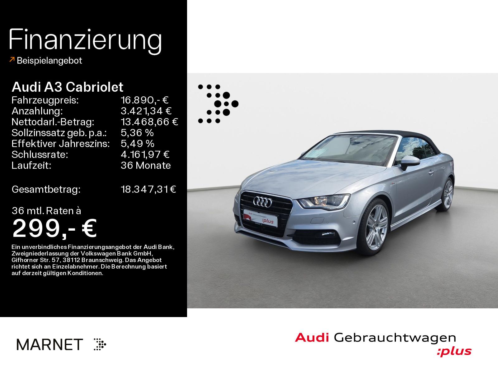 Audi A3 Cabriolet S line 1.4 TFSI*Navi*Alu*AHK*Sitzhe