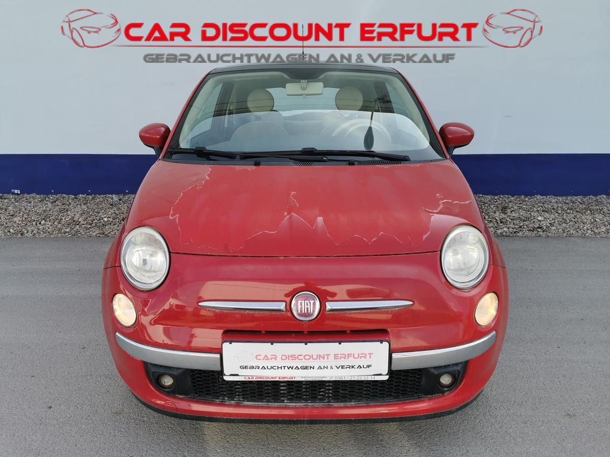 Fiat 500 Lounge+1.Hand+Panodach+Klima+8-fach bereift+