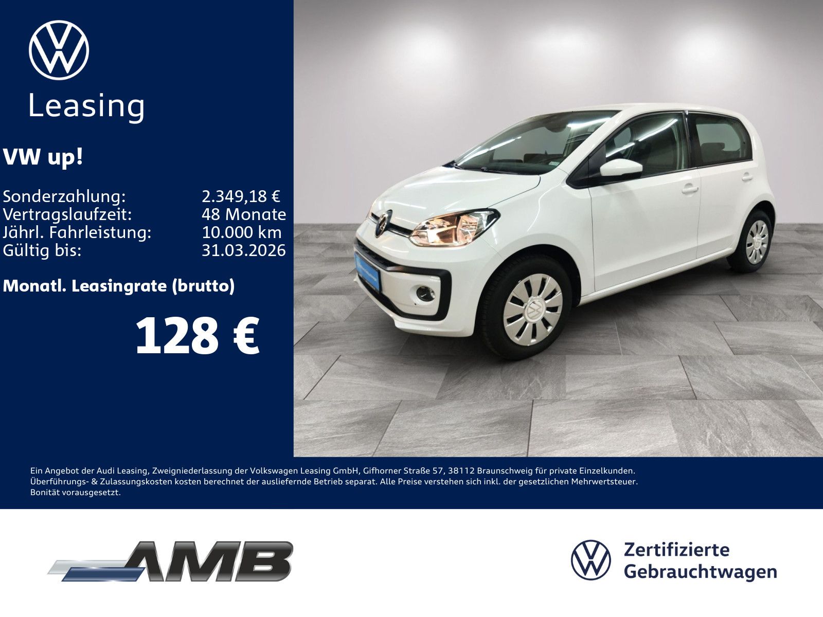 Volkswagen up! 1.0 Navi/Sitzhz/Climatronic/RFKam/PDC/4Türen