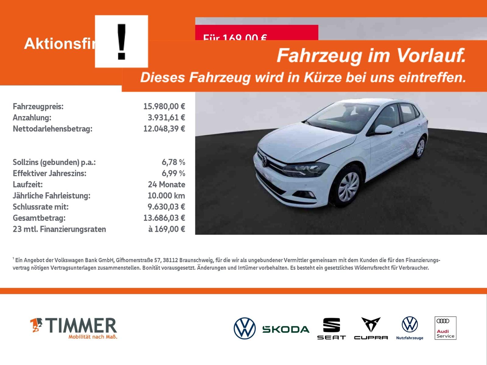 Volkswagen Polo 1.0 TSI COMFORTLINE +NAVI +SHZ +DAB+ +PDC +