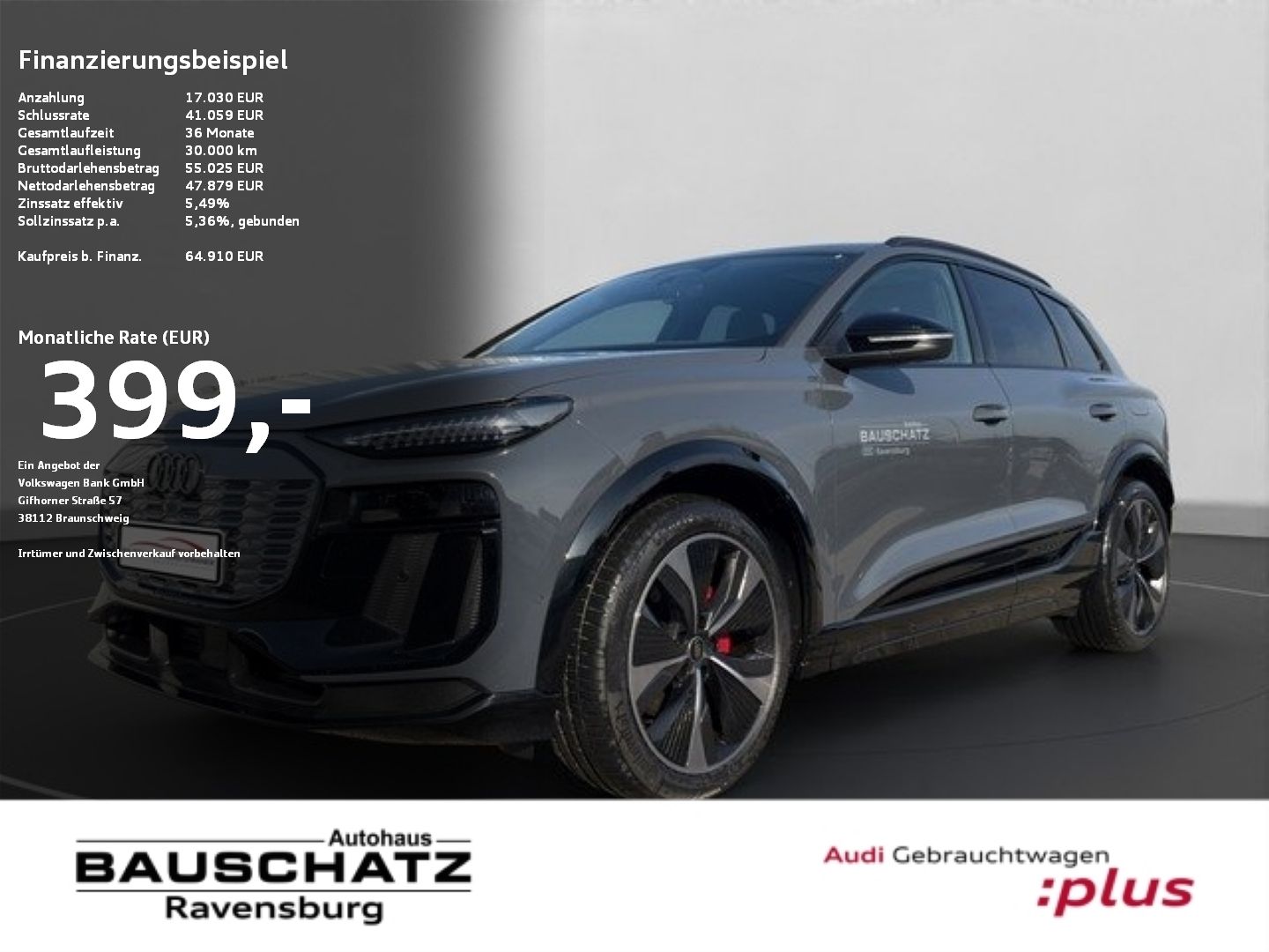 AUDI Q6 e-tron 285 Edition One Grey *MATRIX*PANO*B&amp;O*