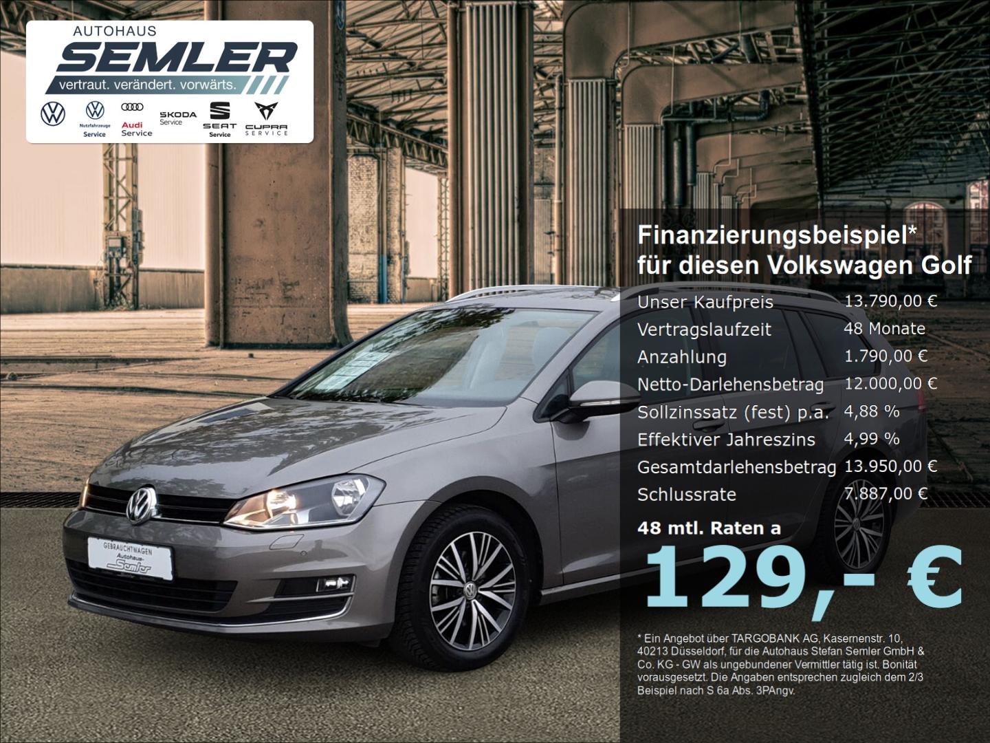 Volkswagen Golf VII Variant Allstar 1.2 TSI 6-Gang NAVI GRA