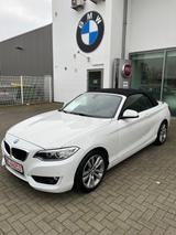 BMW 218d Cabrio in weiß mit Volllederausstattung - : V mit