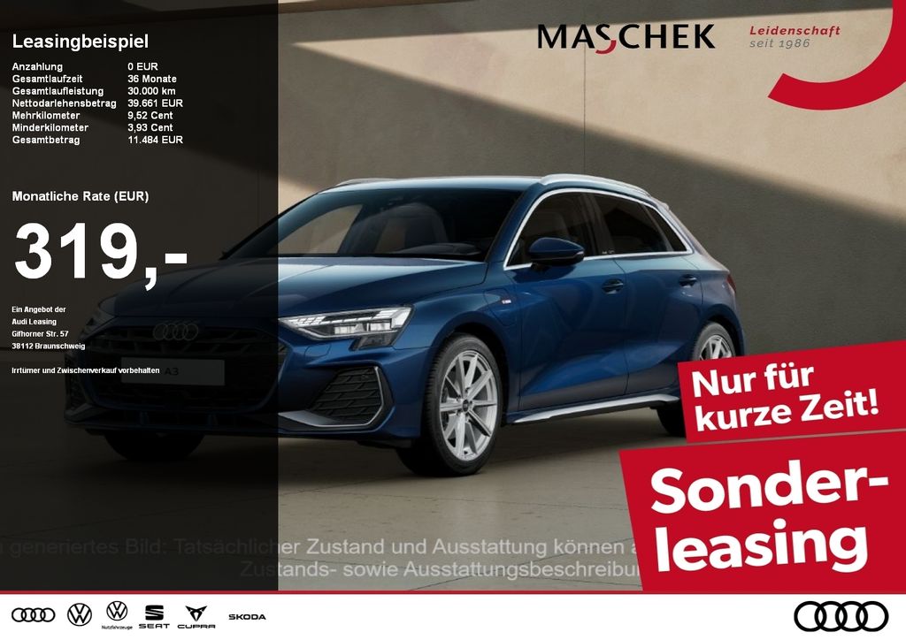 Audi A3 Sportback 40 TFSI e S line AHK 2x S line ACC