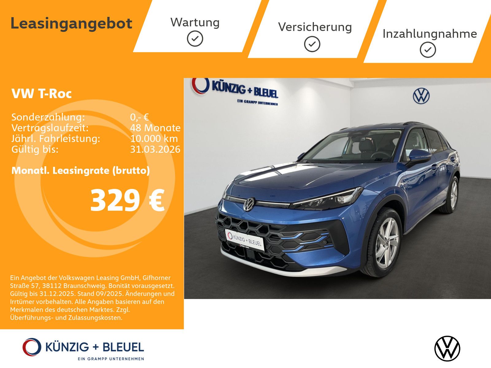 Volkswagen T-Roc Life 1.5 l eTSI150 PS DSG+Tech.Paket+Licht