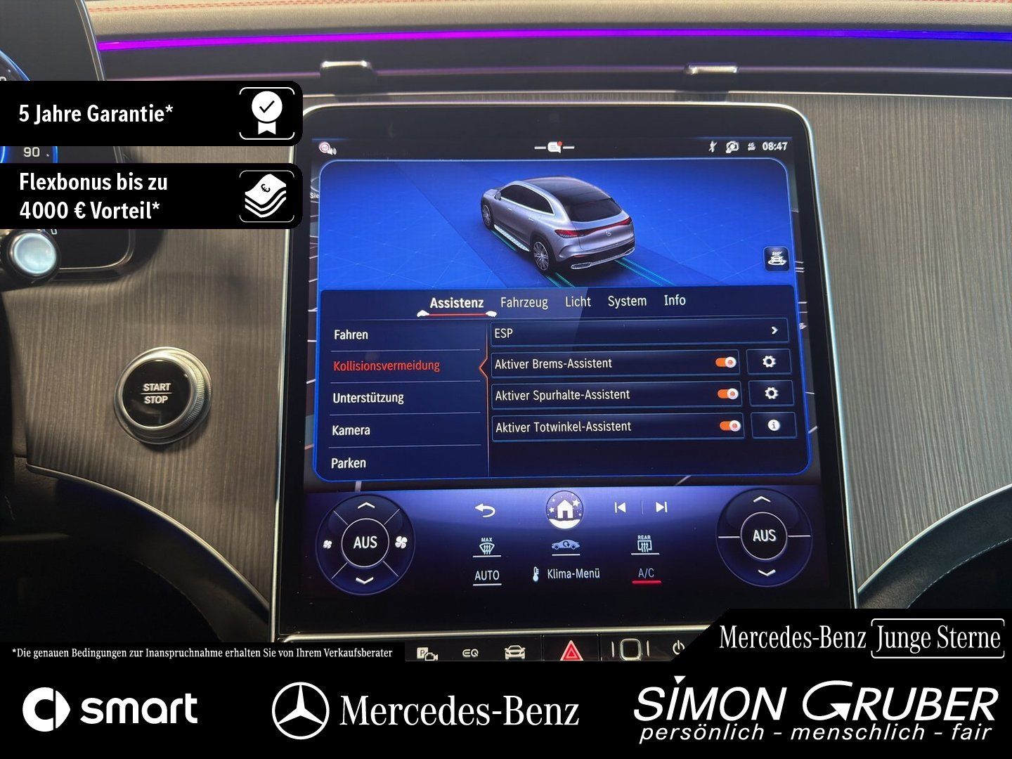 Fahrzeugabbildung Mercedes-Benz EQE 350 4M SUV AMG DigiLight 360 ACC 21Zoll