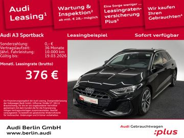 Audi Leasingangebot: Audi A3 Sportback S line 30 TFSI S tr. AHK RFK NAVI