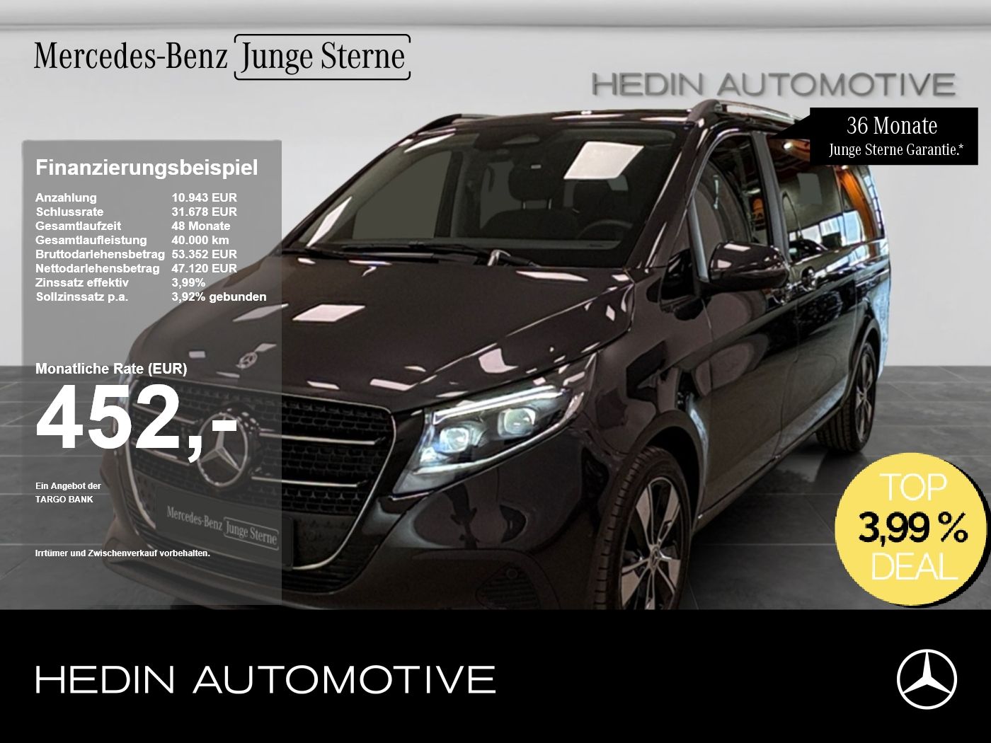 Mercedes-Benz V 220 d STYLE Lang DISTR STHZ PANO AHK KAM NAVI