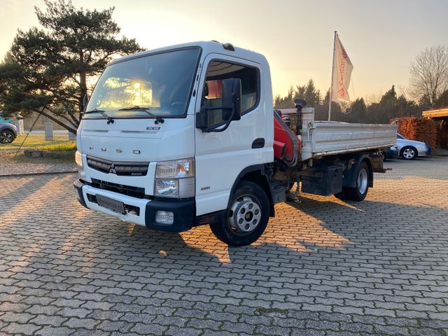 Mitsubishi Fuso Canter 3-Seitenkipper mit Kran