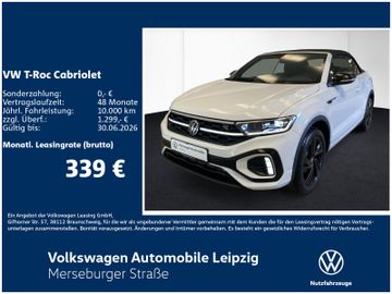 Volkswagen Leasingangebot: Volkswagen T-Roc Cabriolet R-Line 1.5 TSI 110 kW AHK*NAVI