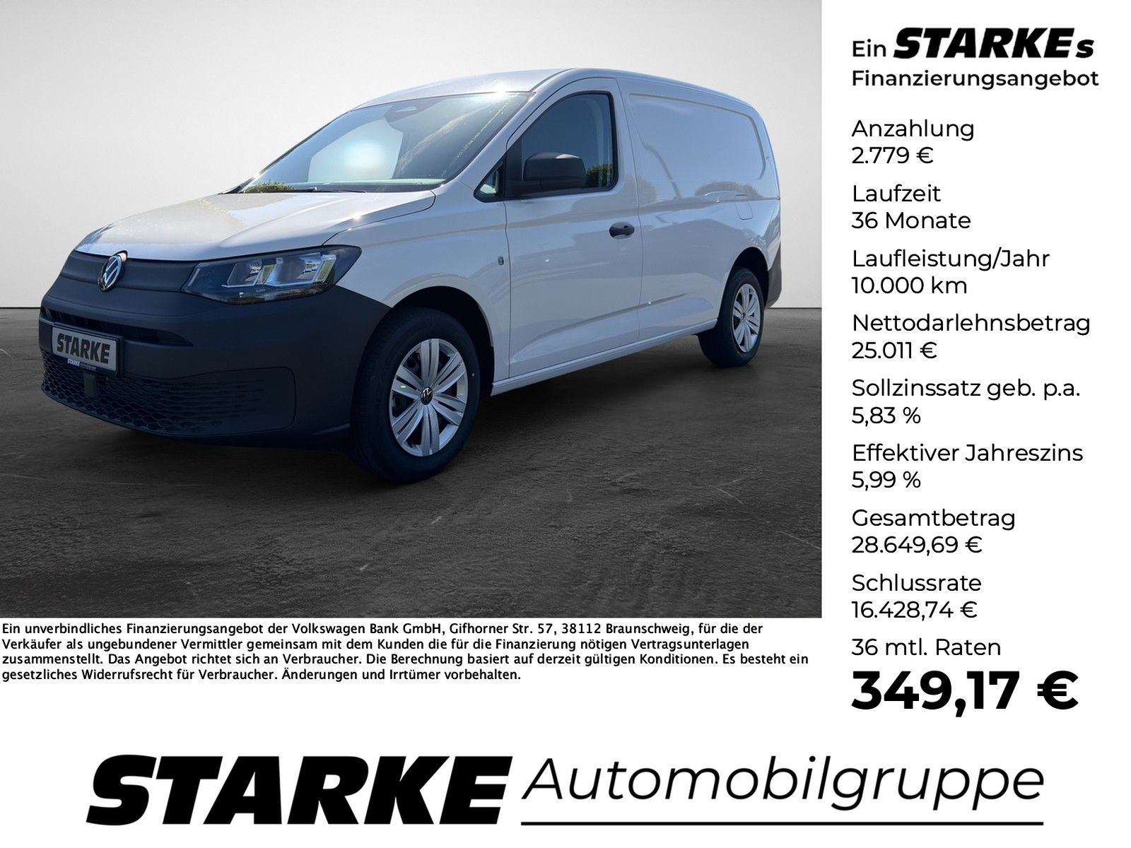 Volkswagen Caddy Maxi Cargo 2.0 TDI Kasten  AHK PDC Tempo K
