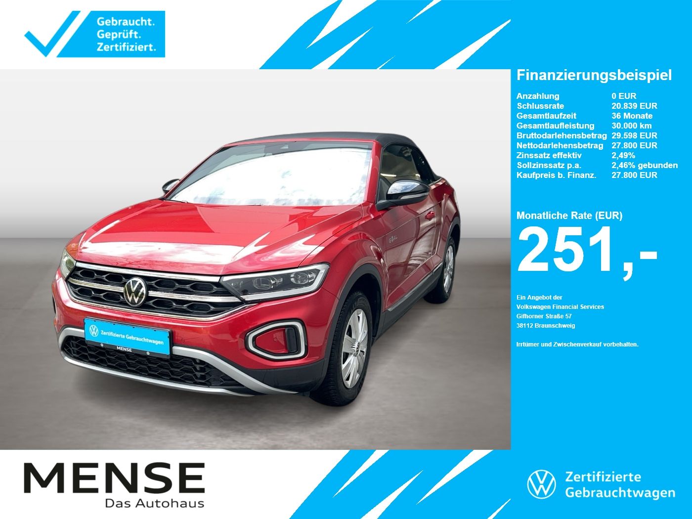 Volkswagen T-Roc Cabriolet 1.5 TSI DSG Style Goal CarPlay