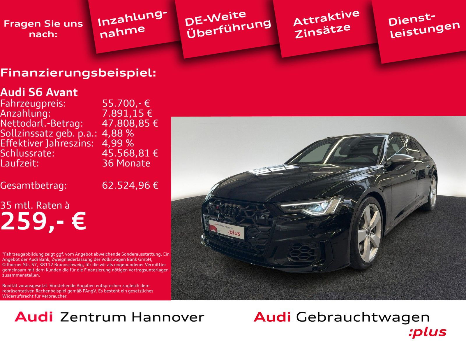 Audi S6 Avant 55 TDI quattro Kamera LED Memory virtua