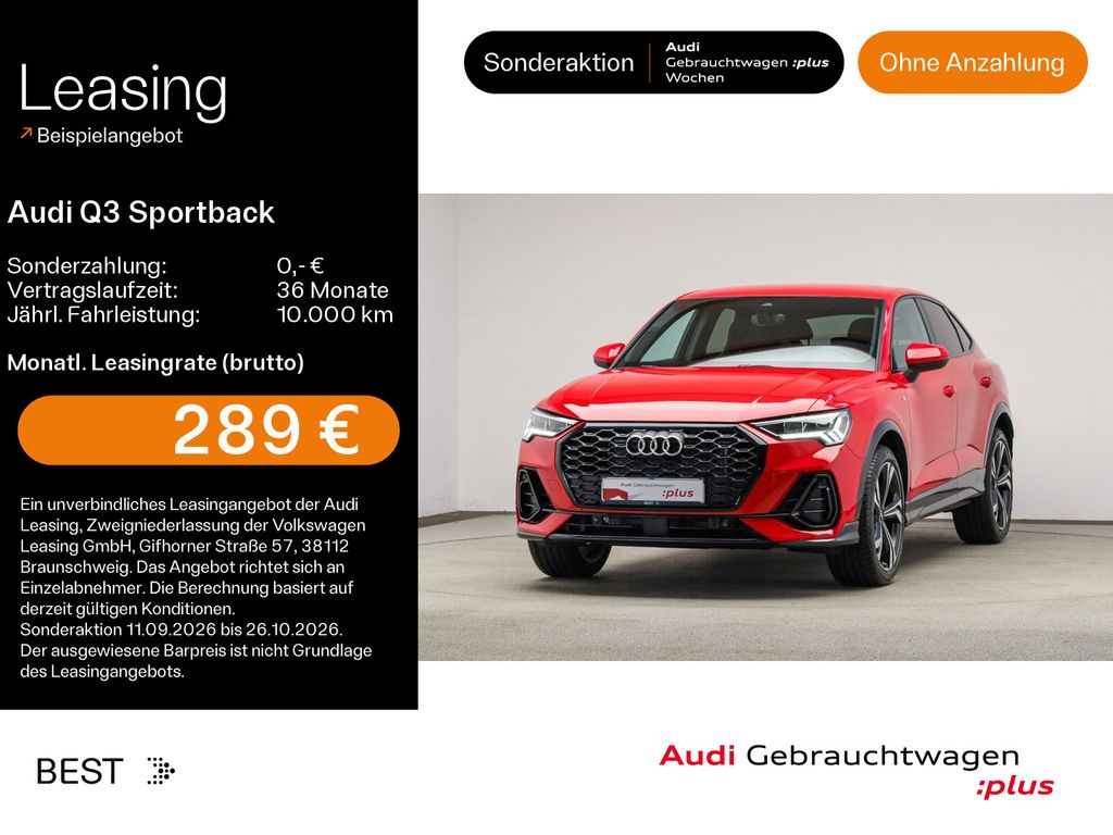 Audi Q3 Sportback 35 TFSI S-LINE*LED*AHK*NAVI-PLUS*20