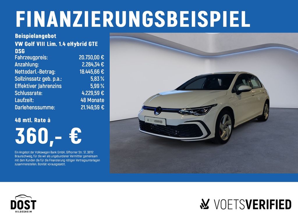Golf VIII Lim. 1.4 eHybrid GTE DSG KAMERA+LED+NA