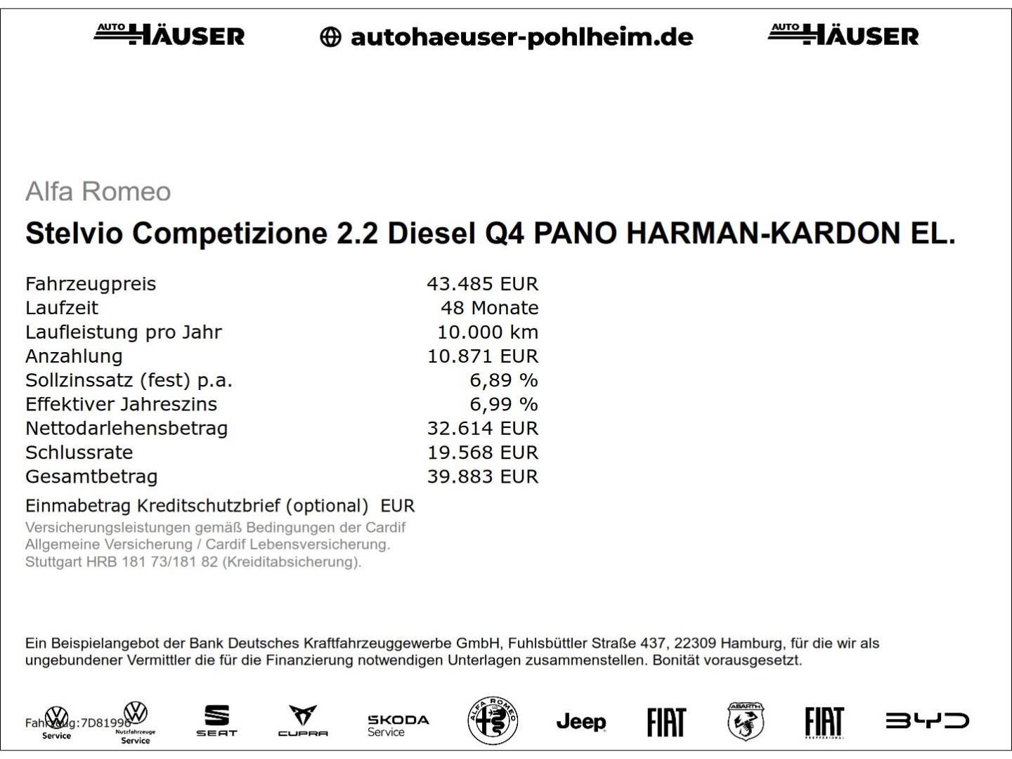 Alfa Romeo Stelvio Competizione 2.2 Diesel Q4 PANO HARMAN-K imagem 2