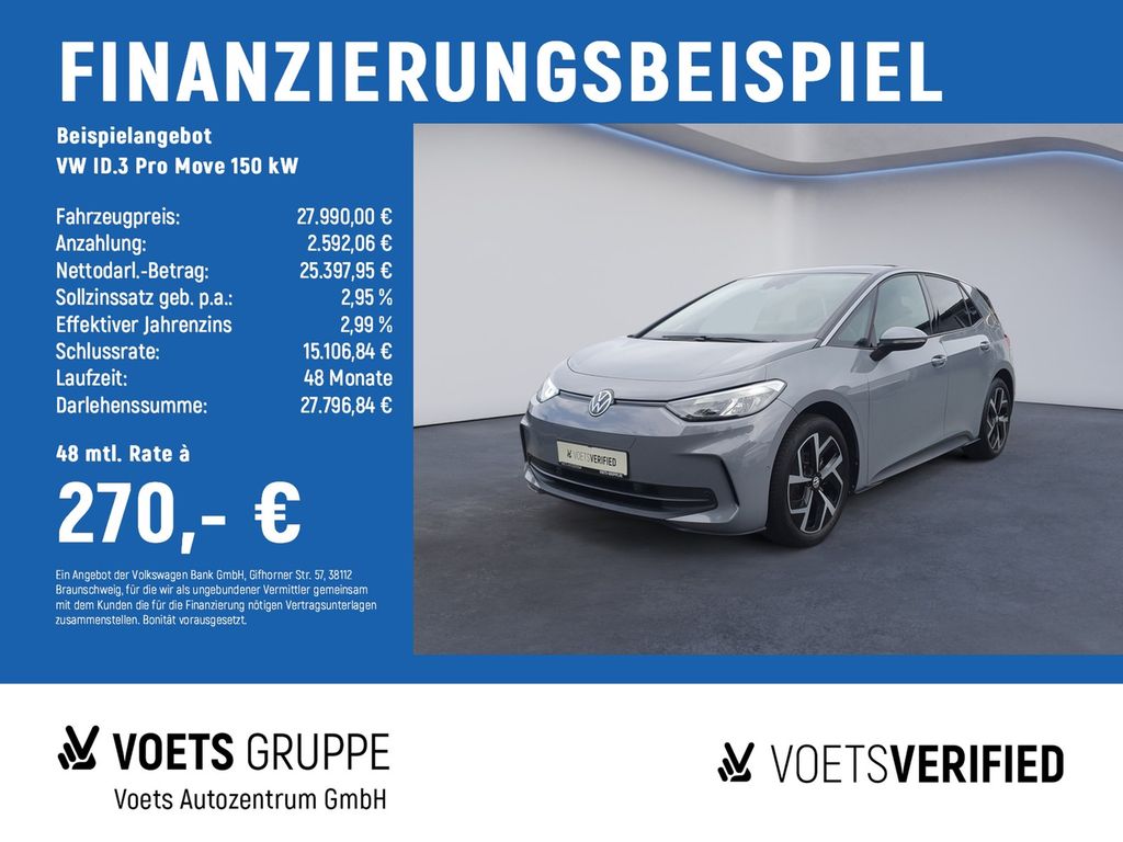 ID.3 Pro Move 150 kW ACC+RearView+HuD+SHZ+PDC