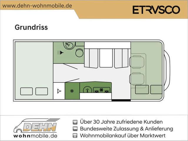 Etrusco A7300 DB Chassis Design Alu Rahmenfenster