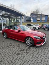 Mercedes-Benz C 180 Cabrio Automatik AMG-Line NAVI KAMERA AHK - rote Mercedes-Benz C 180