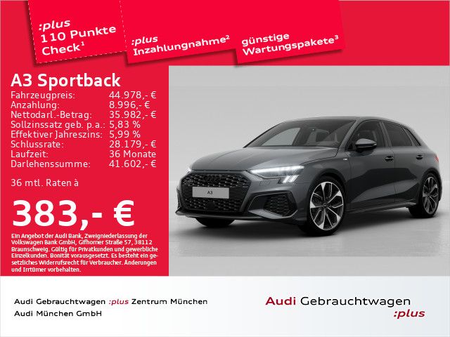 Audi A3 Sportback 40 TDI qu. S tronic 2x S line Pano/