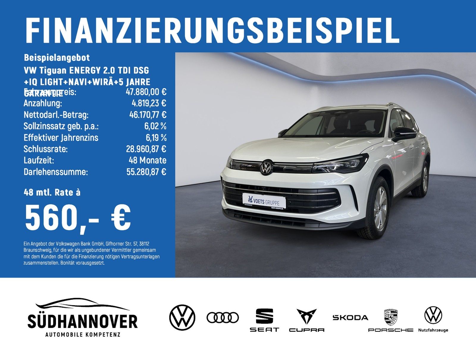 Volkswagen Tiguan ENERGY 2.0 TDI DSG+IQ LIGHT+NAVI+WIRÄ+5 J
